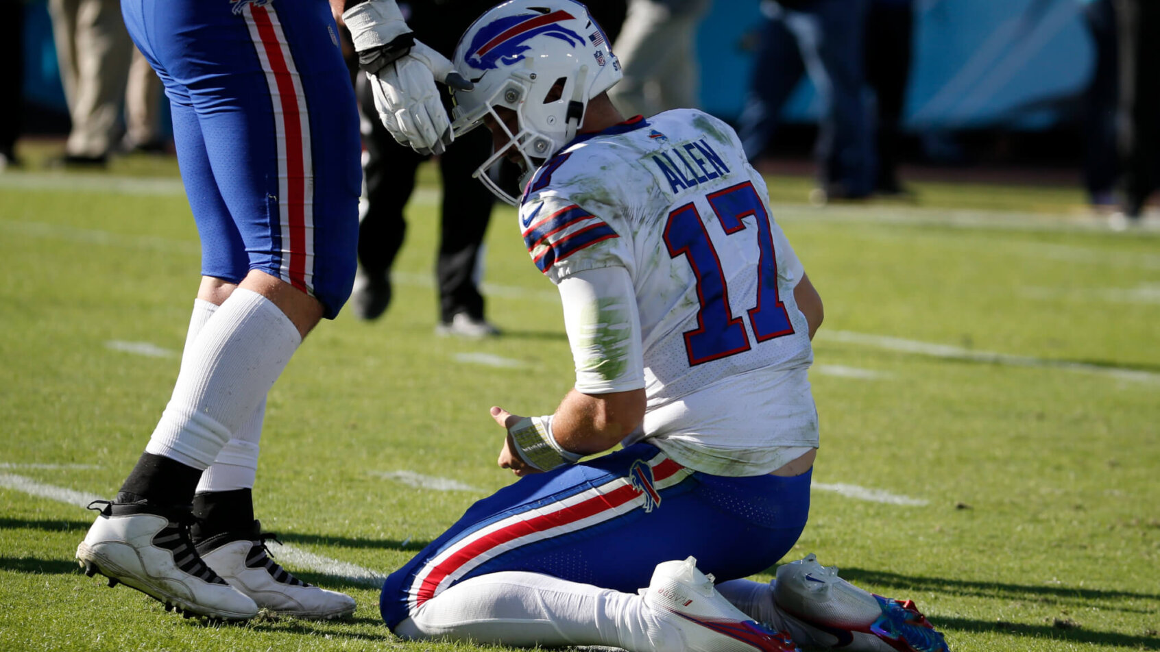 Josh Allen, Buffalo Bills, sacked
