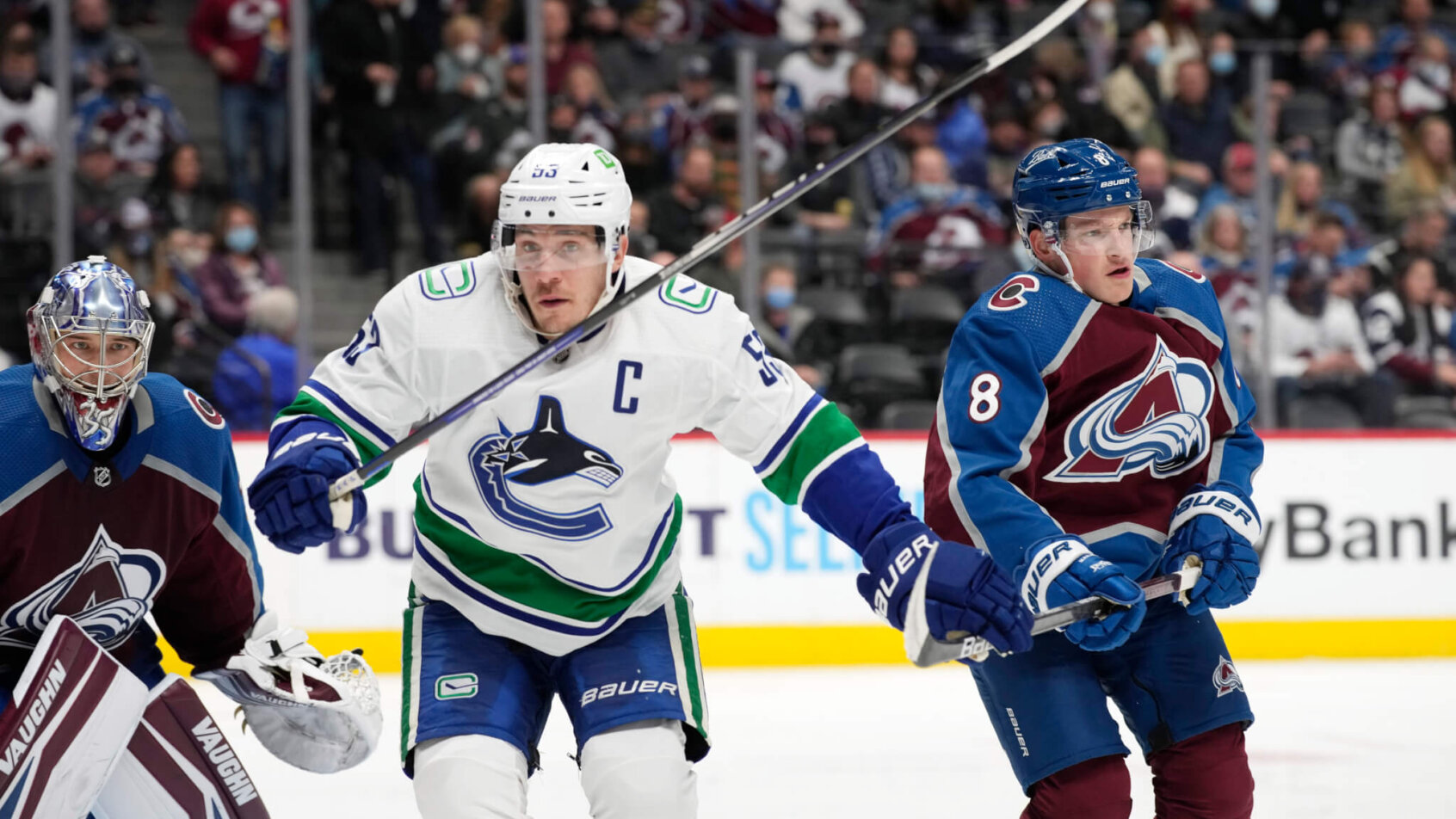 Bo Harvat tangles with Cale Makar