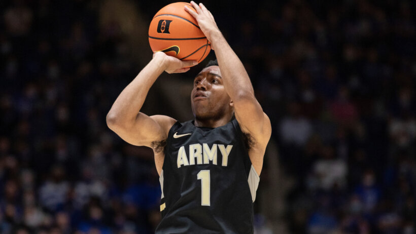 Army's Jalen Rucker shooting a jumper