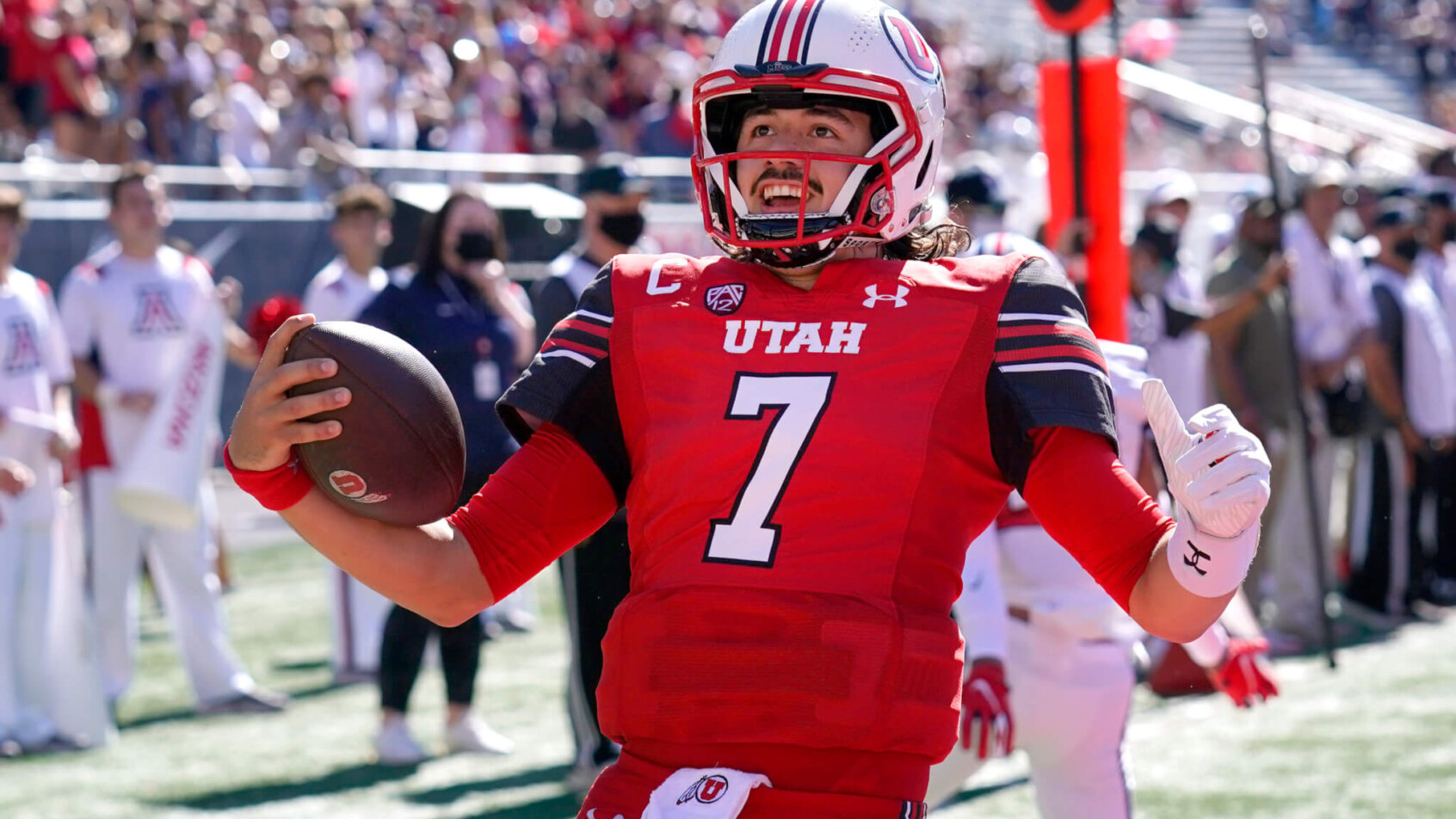 Utah quarterback Cameron Rising