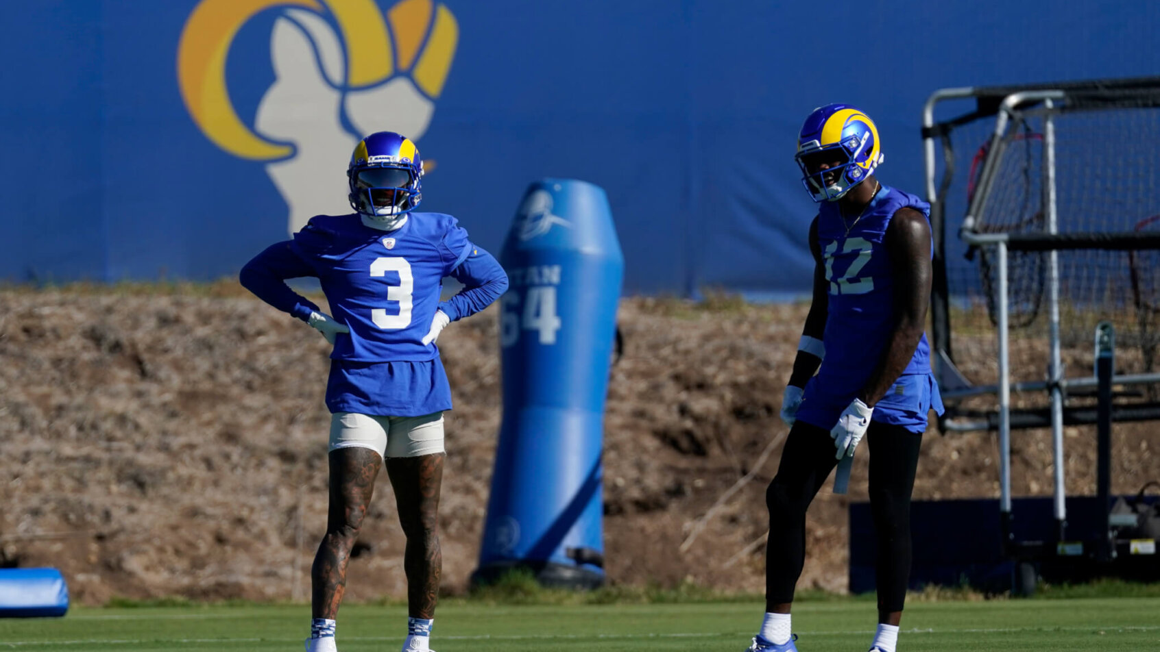 OBJ first Rams practice