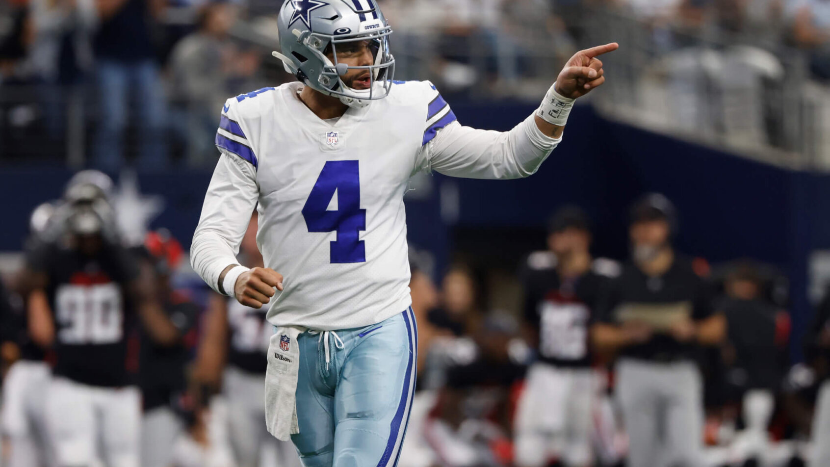 Dak Prescott celebrates, QB Dallas Cowboys