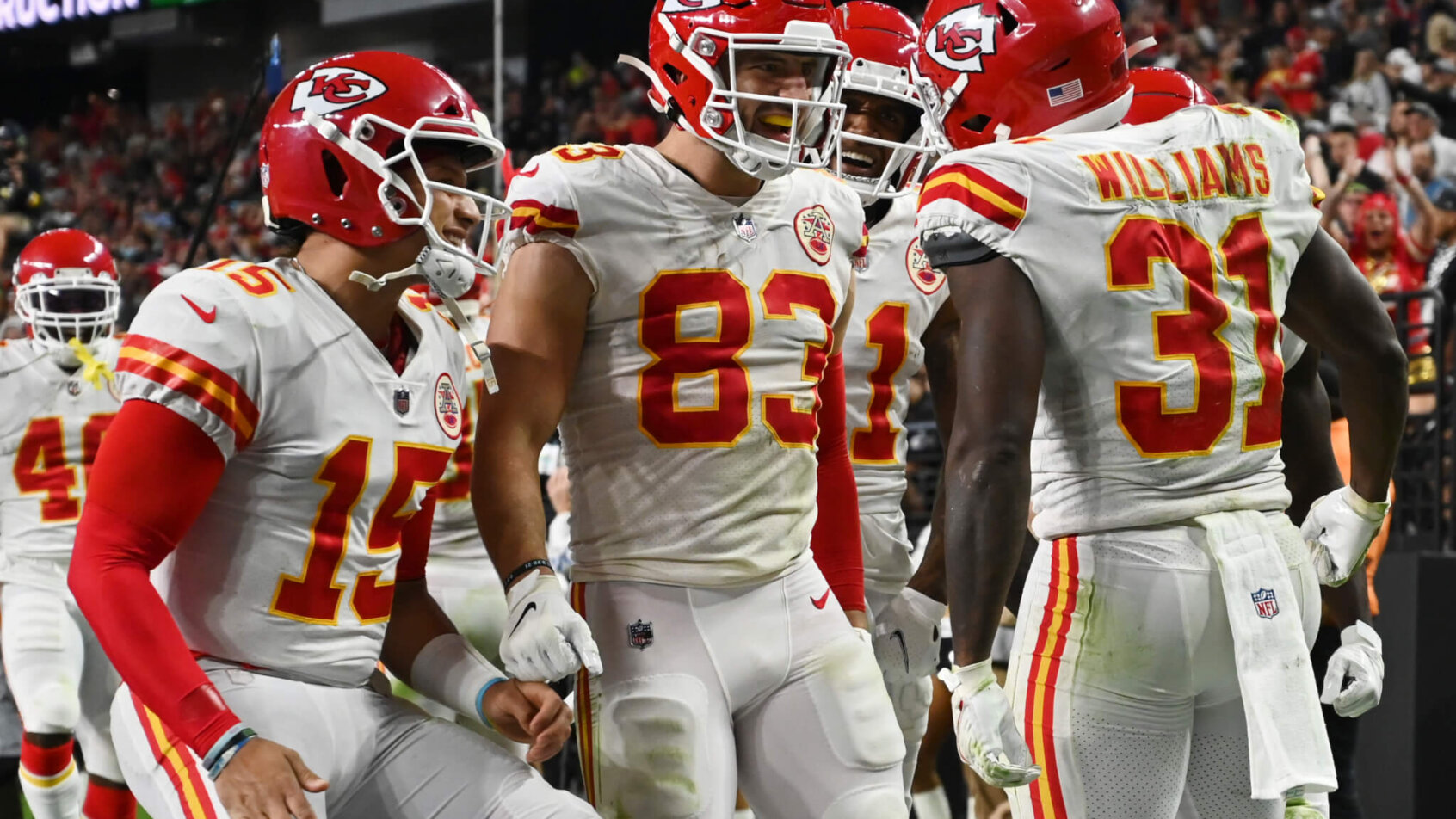 Kansas City Chiefs end zone celebration