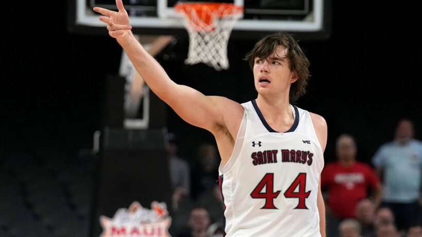Alex Ducas gestures after a bucket