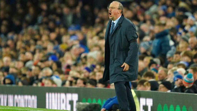 Everton's head coach Rafael Benitez