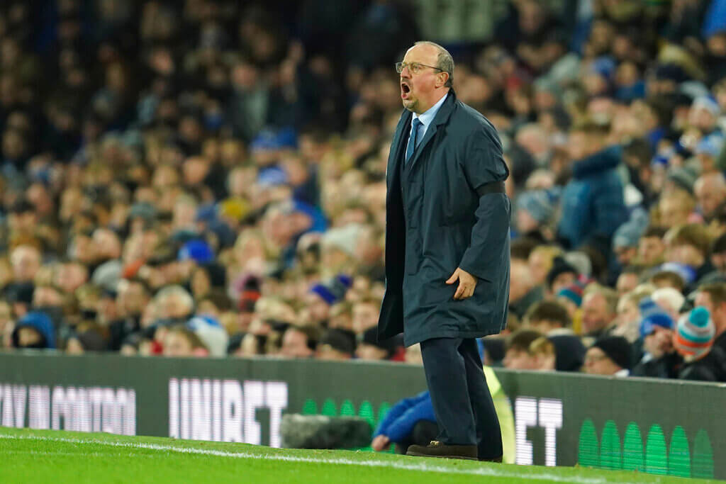 Everton's head coach Rafael Benitez