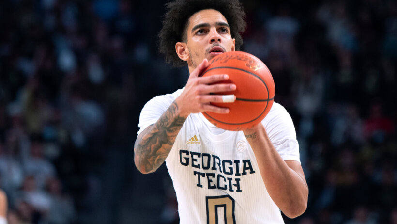 Michael Devoe shoots a free throw