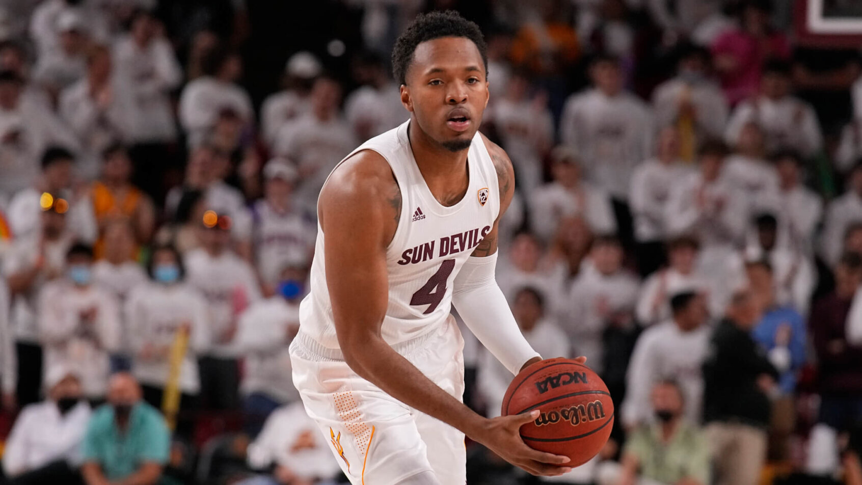 Arizona State forward Kimani Lawrence getting ready to shoot