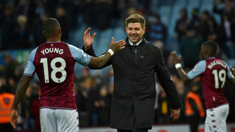 Aston Villa head coach Steven Gerrard