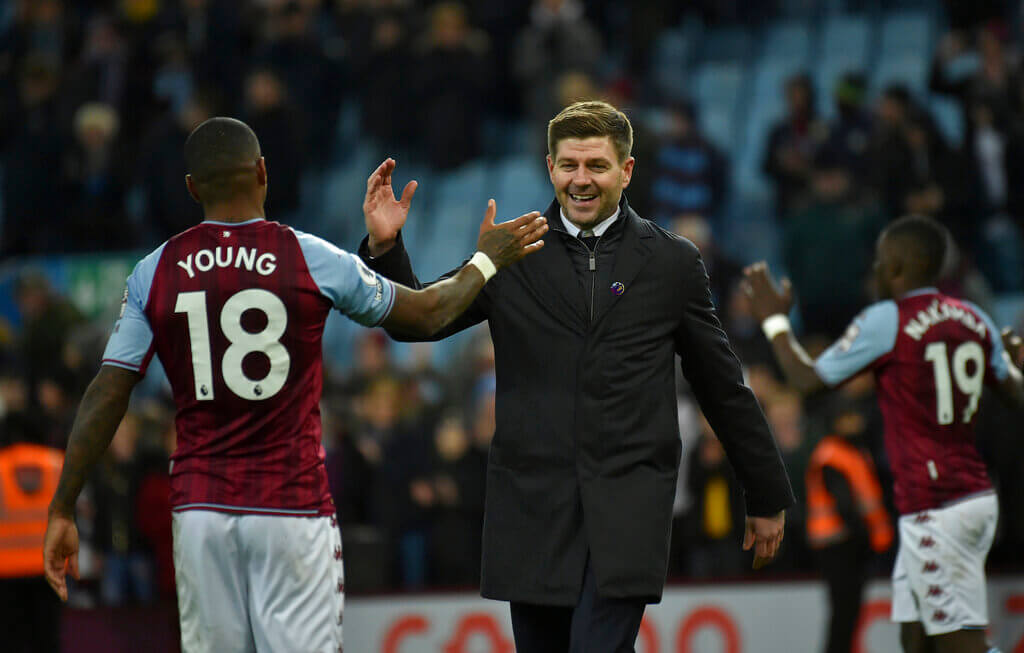 Aston Villa head coach Steven Gerrard