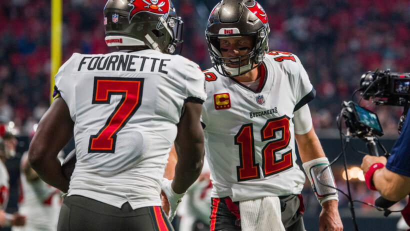 Tom Brady and Leonard Fournette celebration