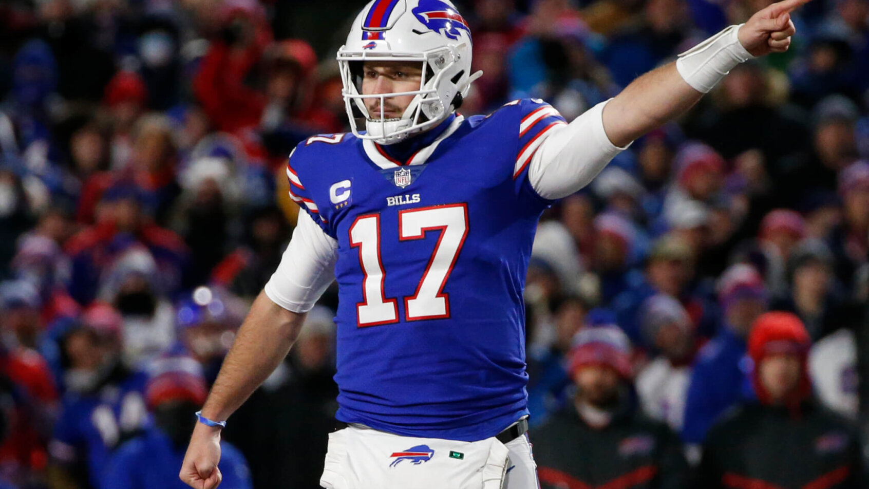 Josh Allen pointing