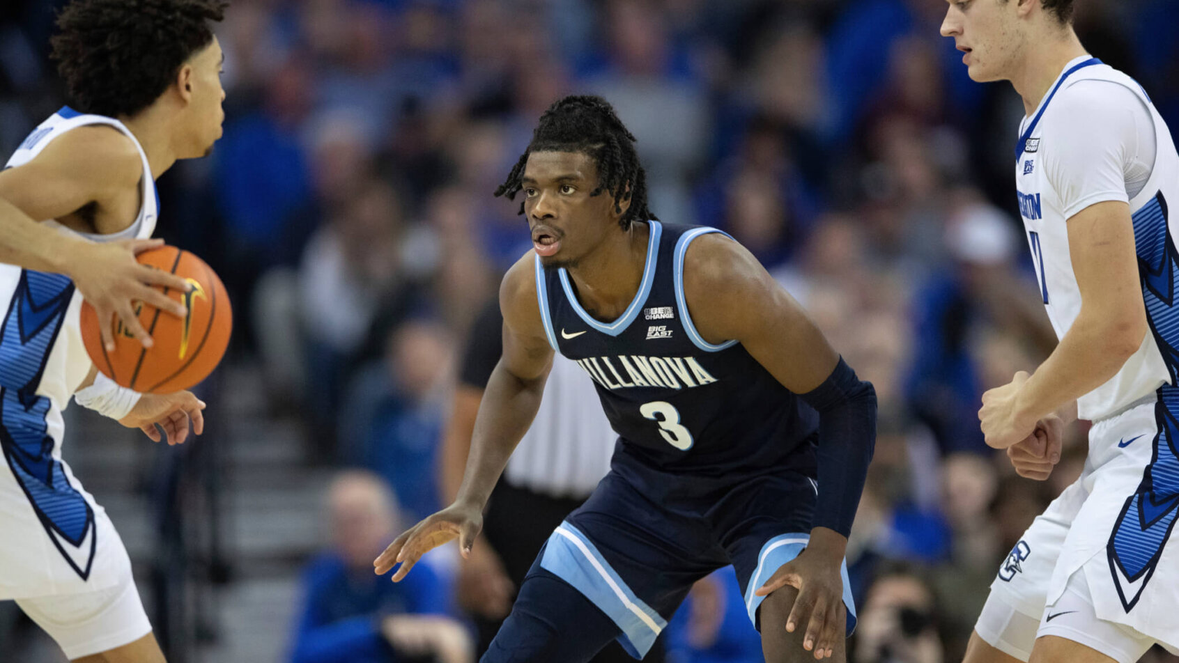 Brandon Slate on defense versus Creighton