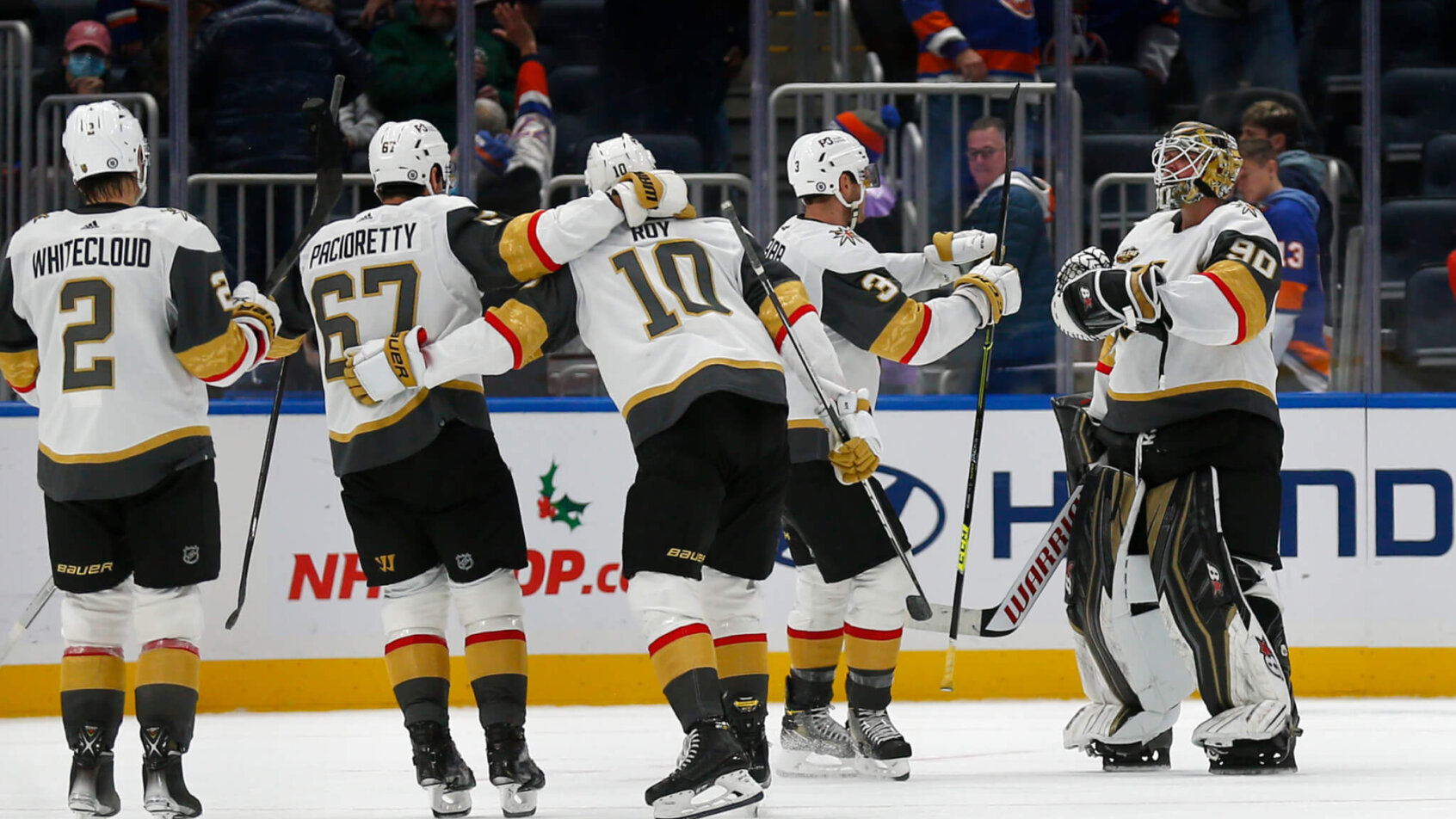 Golden Knights players celebrate