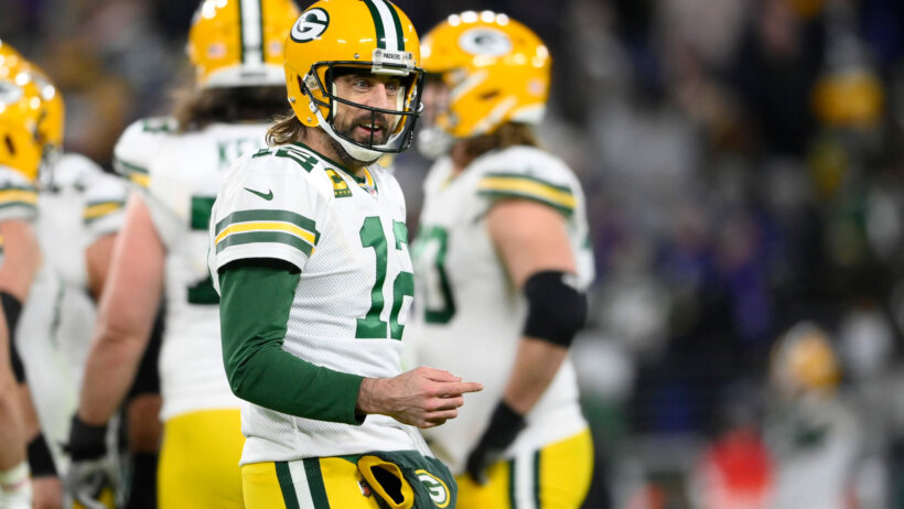 Aaron Rodgers smiling