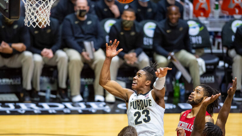 Jaden Ivey shoots, Purdue Boilermakers