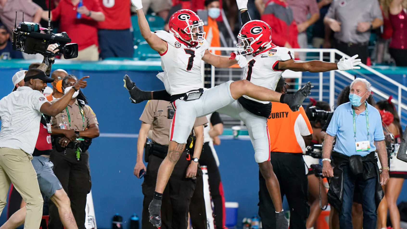 Pickens Burton TD celebration