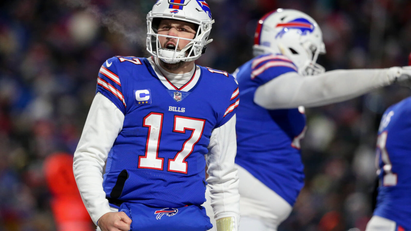 Josh Allen pumped reaction