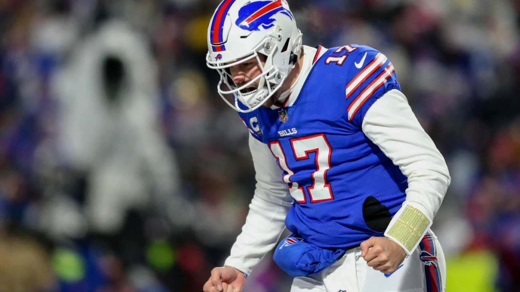 Josh Allen pumped reaction