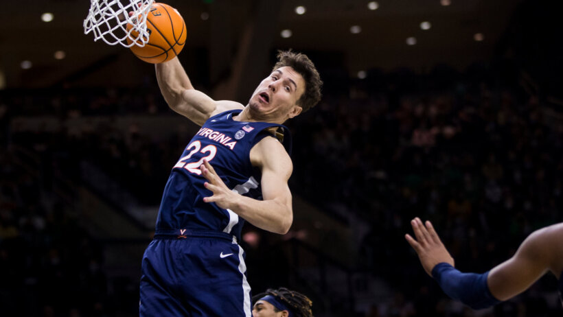 Francisco Caffaro soars for a rebound