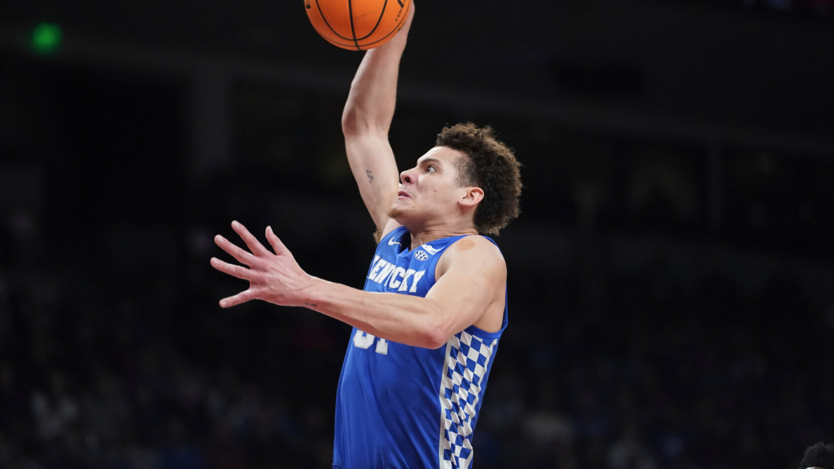 Kellan Grady rises up for a dunk