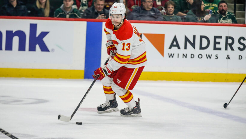 Johnny Gaudreau stickhandling