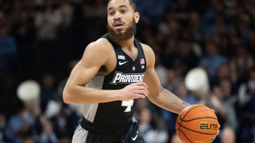 Providence guard Jared Bynum driving to the hoop