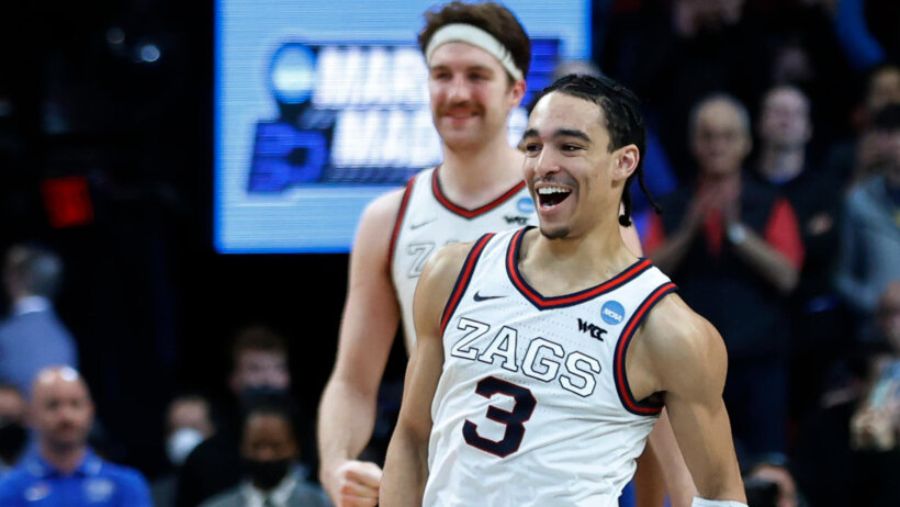 Aaron Nembhard and Drew Timme smiling