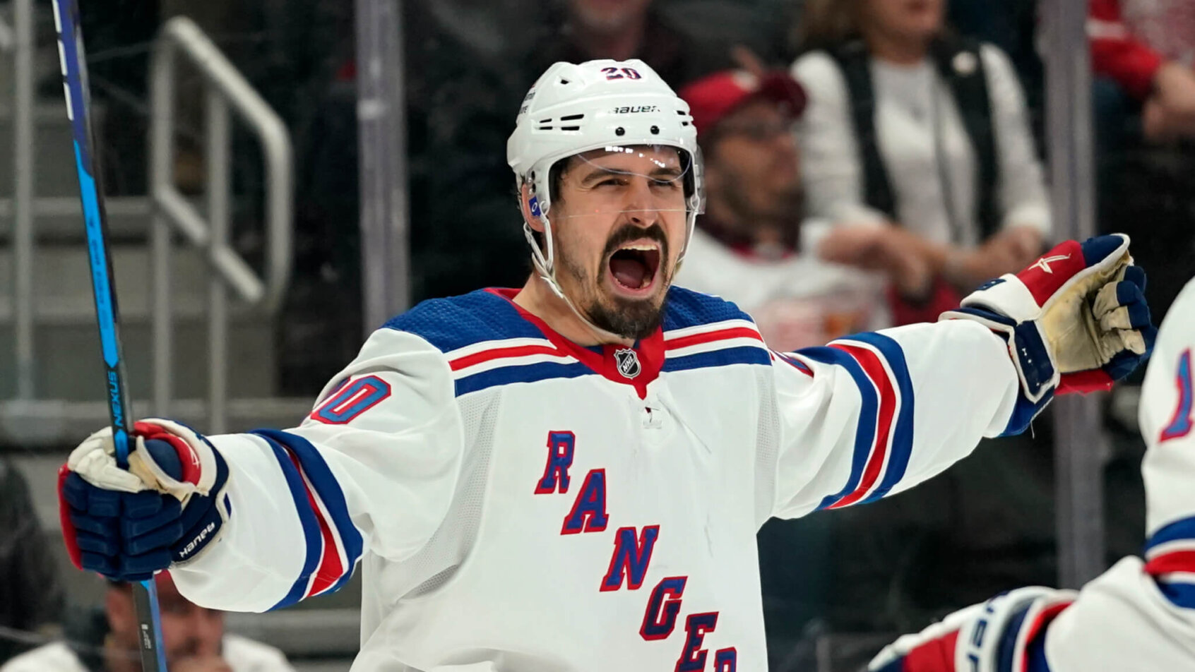 Chris Kreider celebrates, New York Rangers