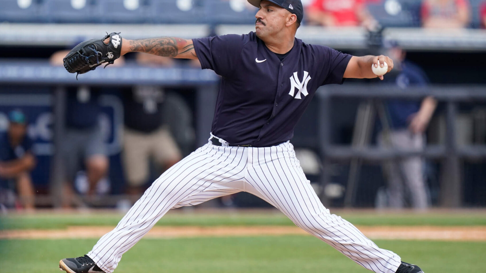Nestor Cortes throwing