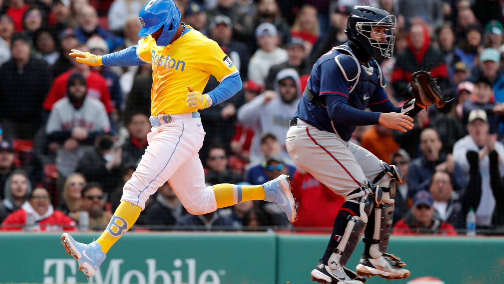 Boston Red Sox's Xander Bogaerts crossing home plate