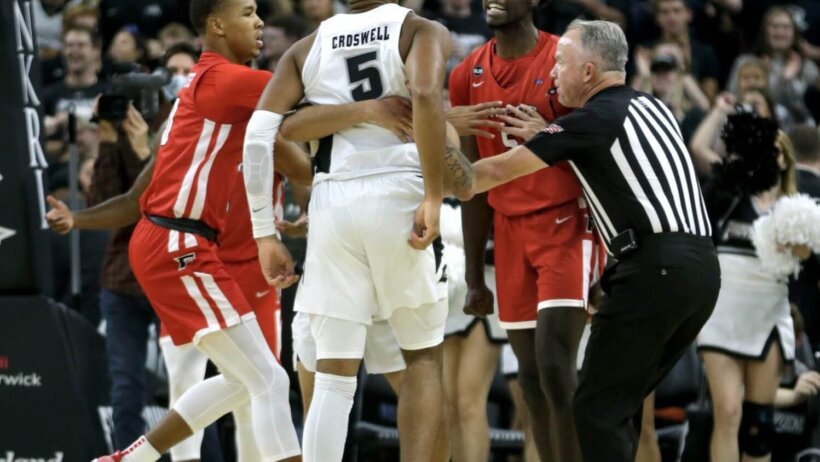Fairfield's Supreme Cook getting in the face of an opponent