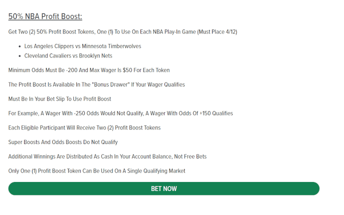 Caesars Sportsbook NBA Play-In