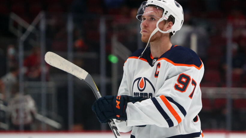 Connor McDavid looking up