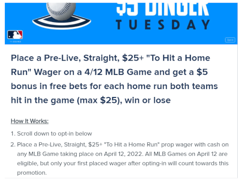 FanDuel Sportsbook MLB Dingers