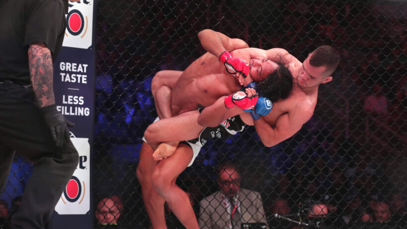 Adam Piccolotti puts a choke on Benson Henderson