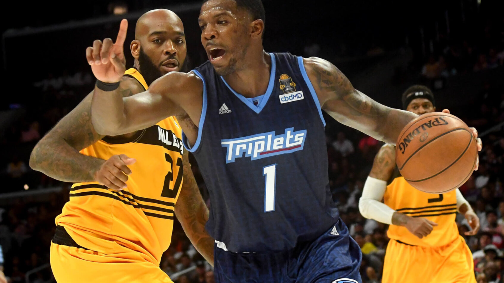 Joe Johnson driving on defender