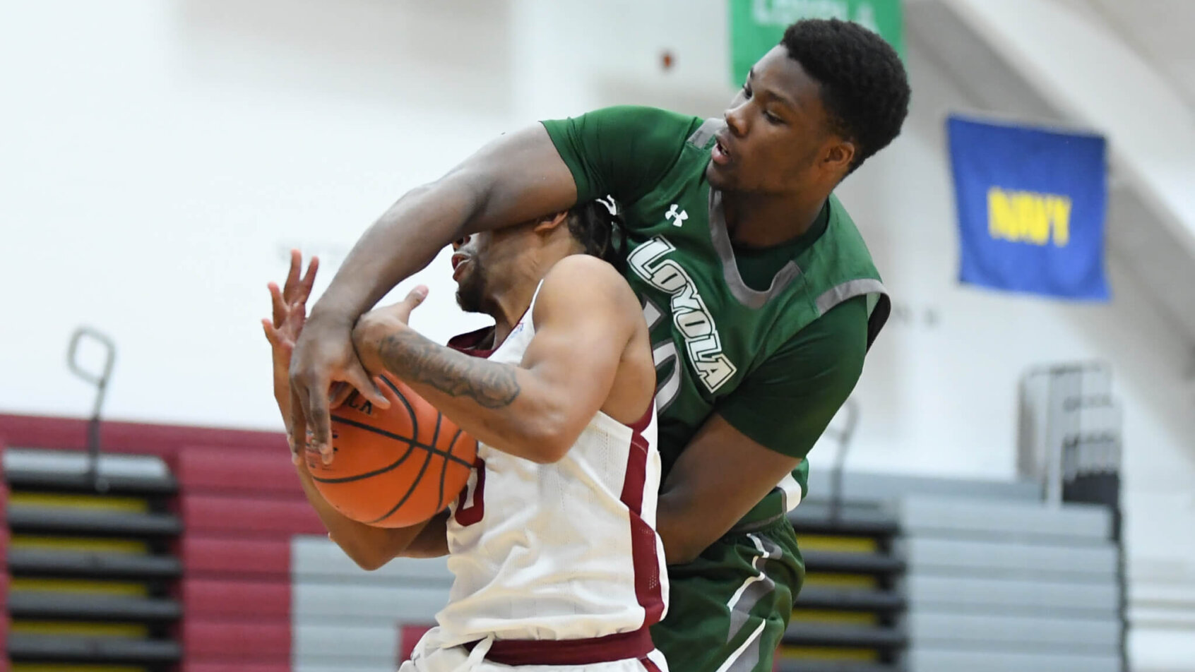 Golden Dike wrestles for the ball