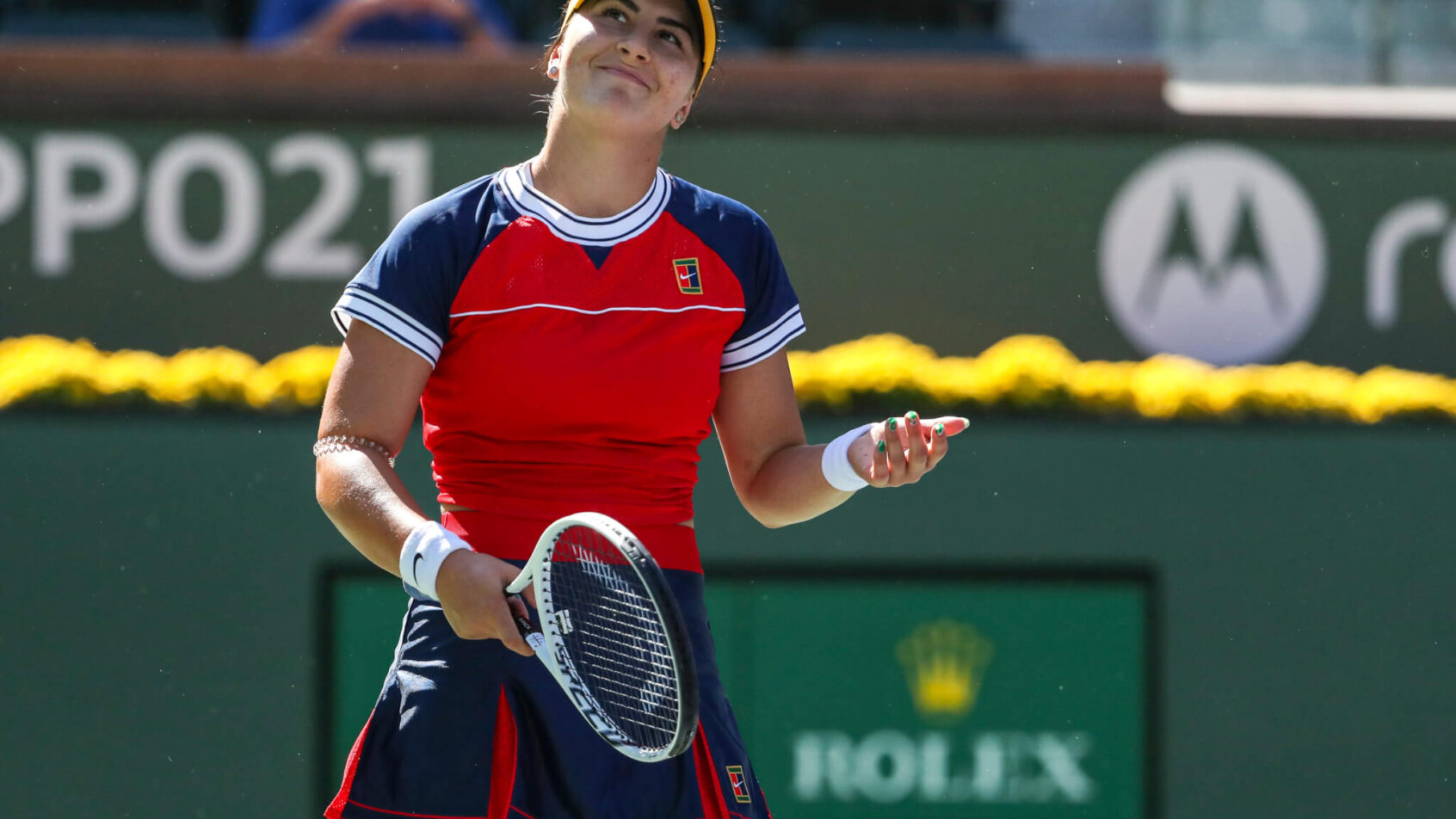 Bianca Andreescu reacts, BNP Paribas Open
