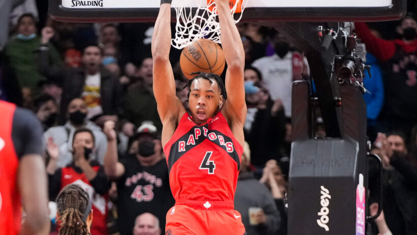Scottie Barnes reverse dunk