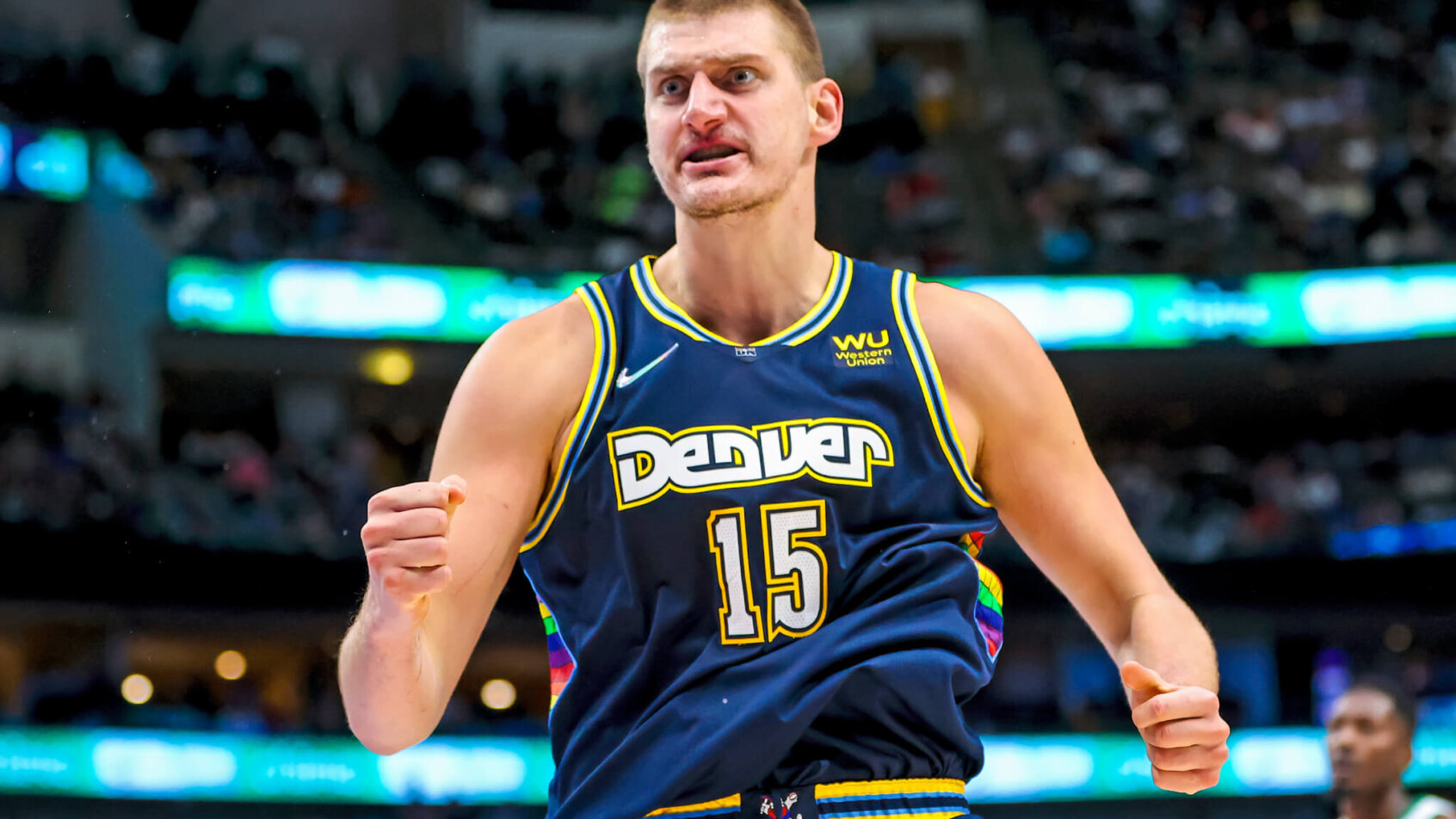 Nikola Jokic pumped reaction