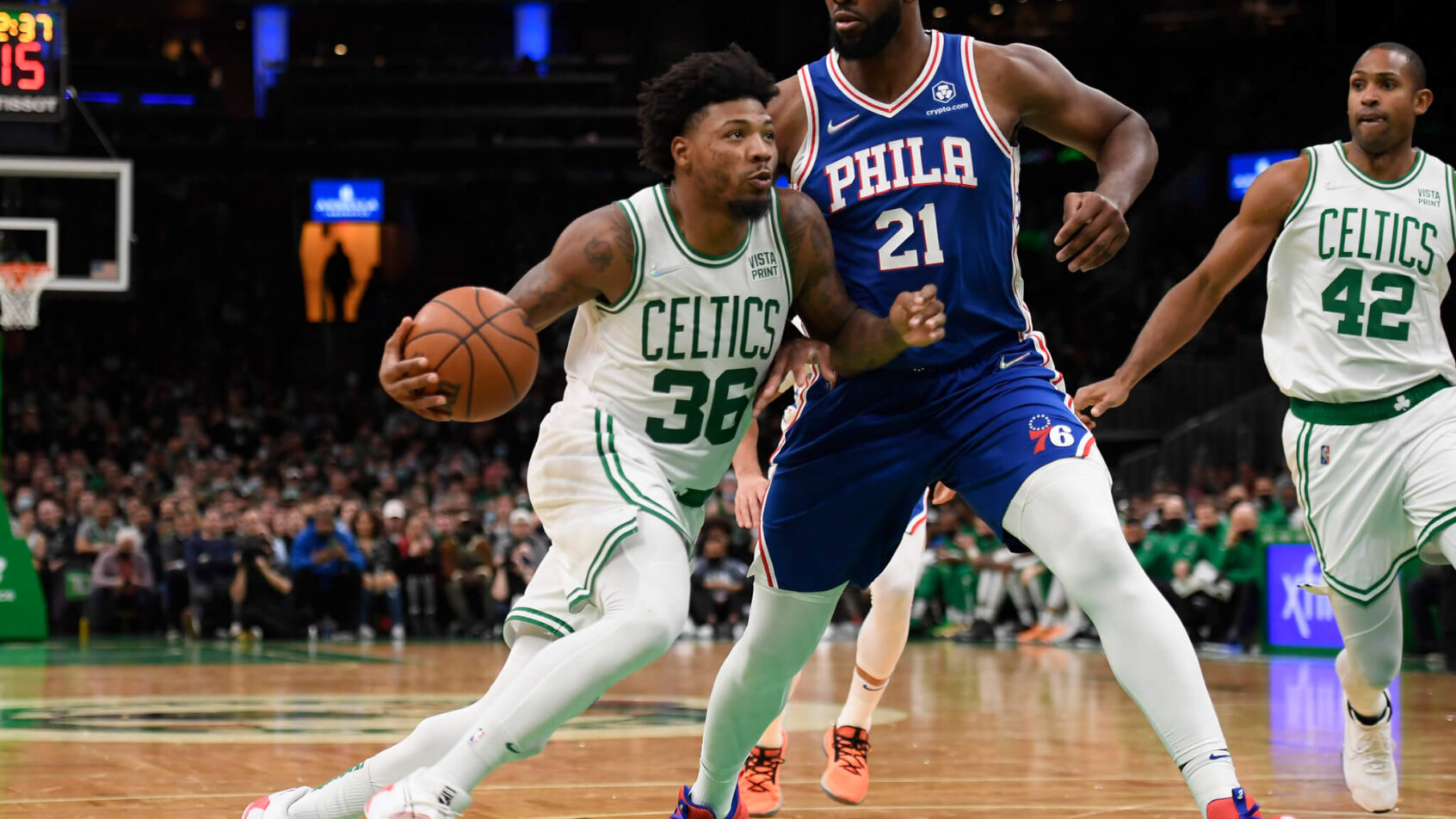Marcus Smart driving