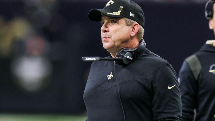 Sean Payton on the sidelines for the Saints