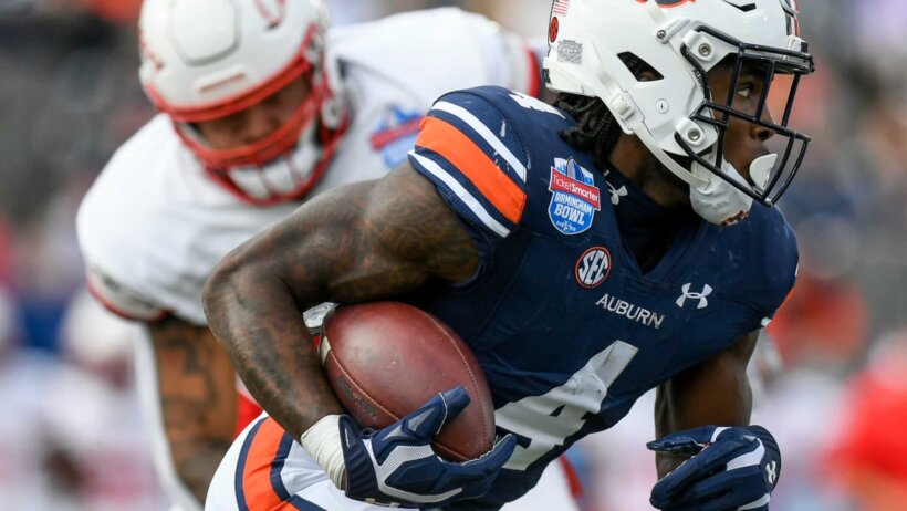 Tank Bigsby carries the ball versus Houston