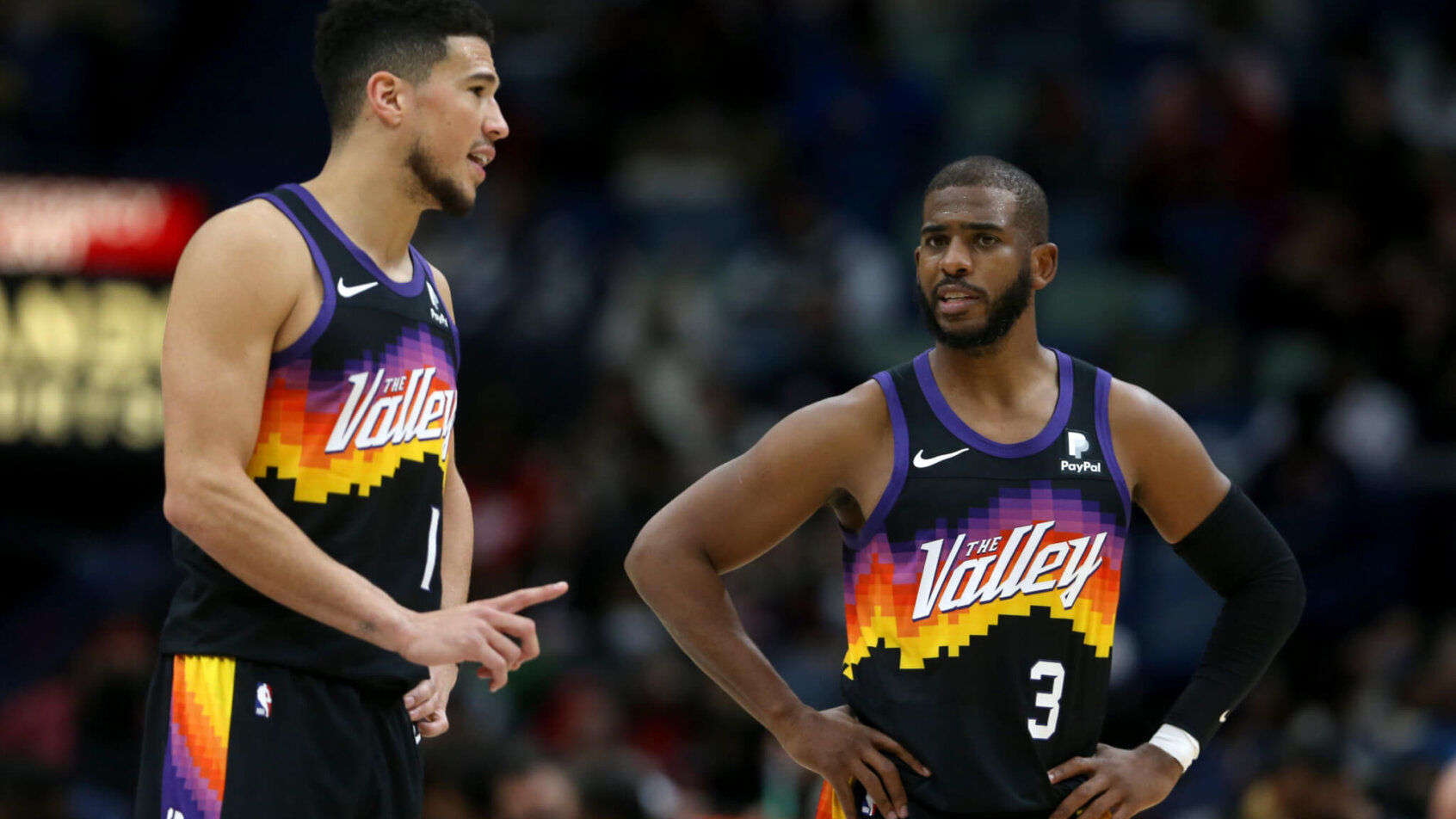 Devin Booker and Chris Paul
