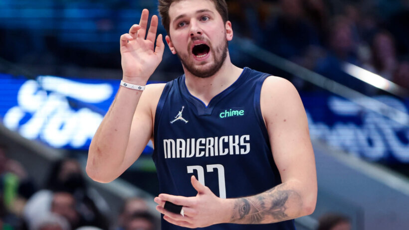 Luka Doncic taking on court