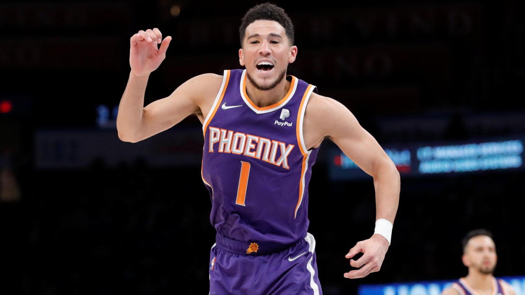 Devin Booker scoring reaction
