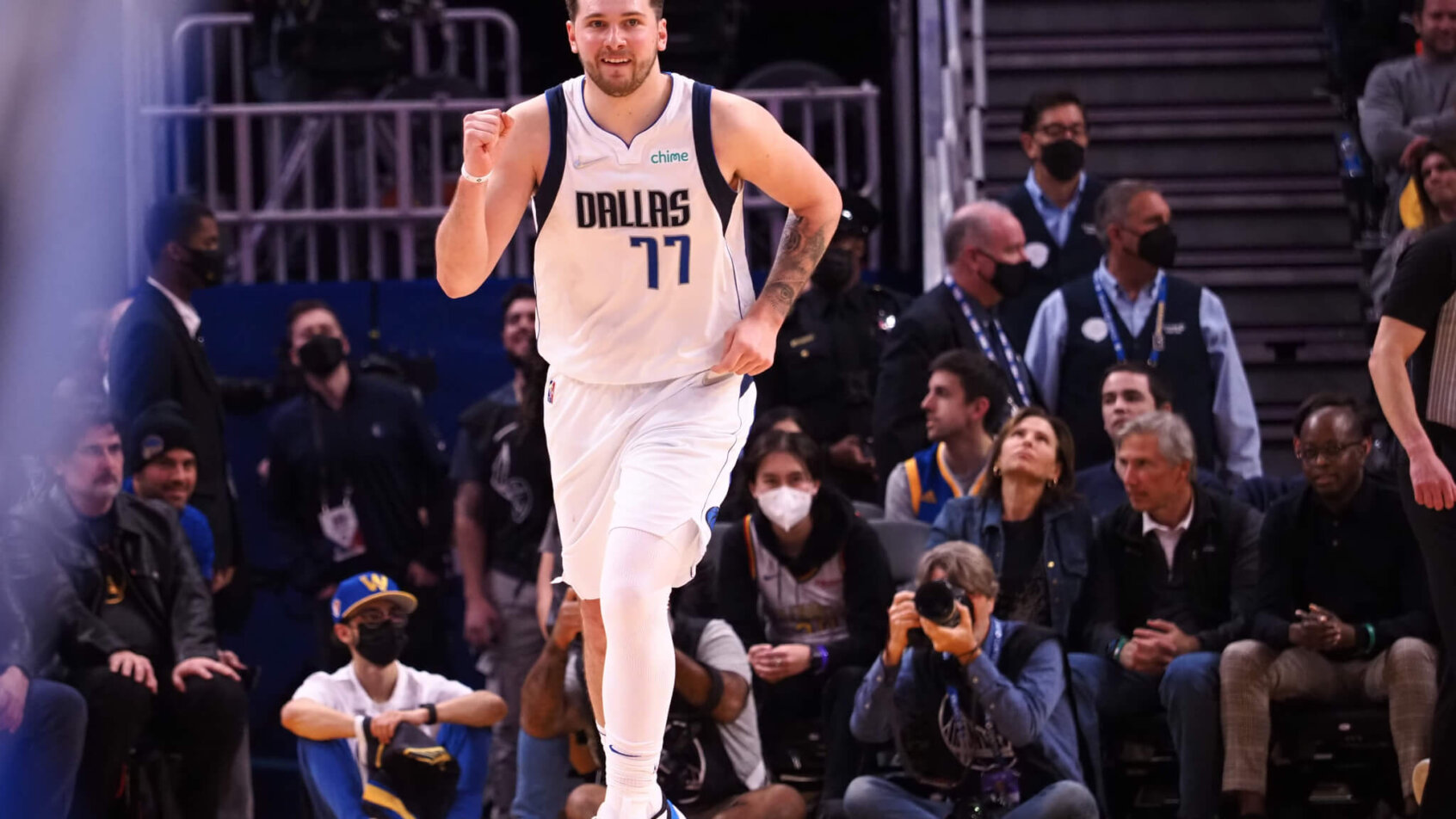 Doncic celebrates