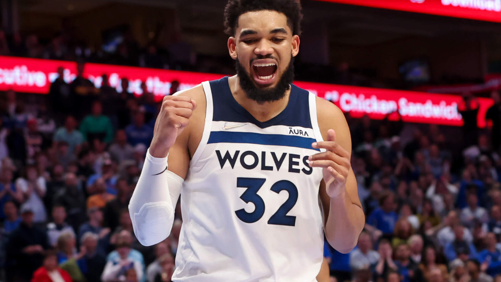 Karl-Anthony Towns pumped reaction