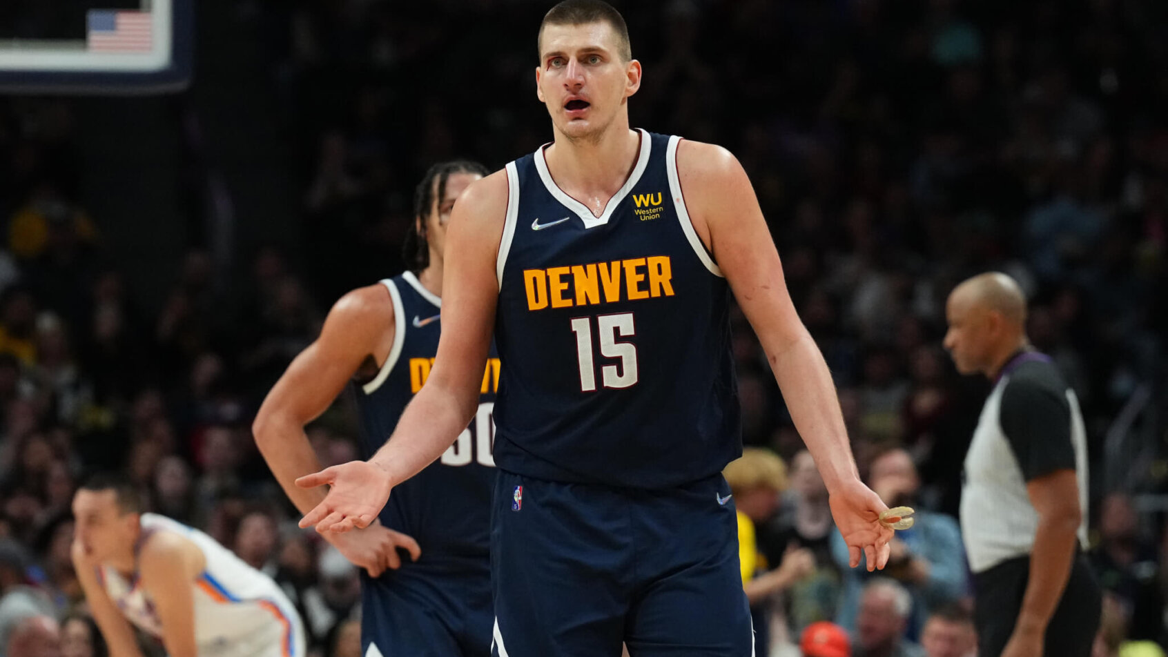 Jokic celebrates